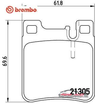 Achat de BREMBO P 50 017 Kit de plaquettes de frein, frein à disque pas chères