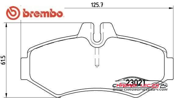 Achat de BREMBO P 50 020 Kit de plaquettes de frein, frein à disque pas chères