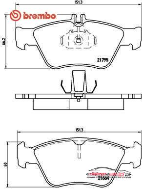 Achat de BREMBO P 50 023 Kit de plaquettes de frein, frein à disque pas chères