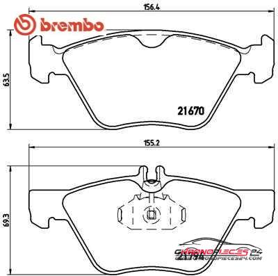 Achat de BREMBO P 50 026 Kit de plaquettes de frein, frein à disque pas chères