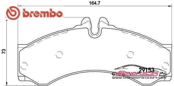 Achat de BREMBO P 50 028 Kit de plaquettes de frein, frein à disque pas chères