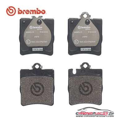 Achat de BREMBO P 50 033X Kit de plaquettes de frein, frein à disque pas chères