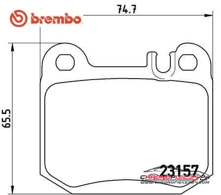 Achat de BREMBO P 50 043 Kit de plaquettes de frein, frein à disque pas chères