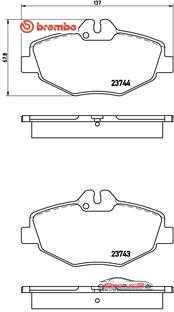 Achat de BREMBO P 50 049 Kit de plaquettes de frein, frein à disque pas chères