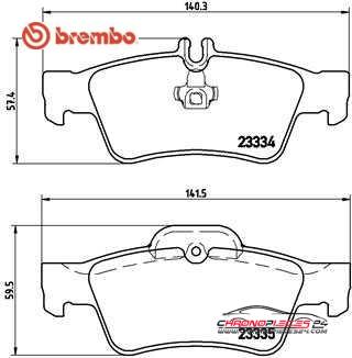 Achat de BREMBO P 50 052 Kit de plaquettes de frein, frein à disque pas chères