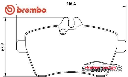 Achat de BREMBO P 50 054 Kit de plaquettes de frein, frein à disque pas chères