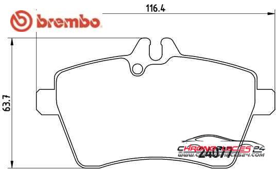 Achat de BREMBO P 50 056 Kit de plaquettes de frein, frein à disque pas chères