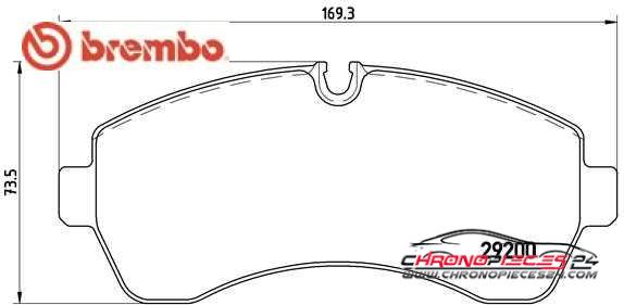 Achat de BREMBO P 50 059 Kit de plaquettes de frein, frein à disque pas chères