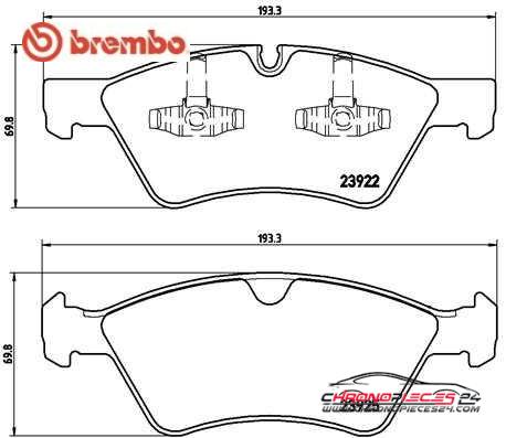 Achat de BREMBO P 50 063 Kit de plaquettes de frein, frein à disque pas chères