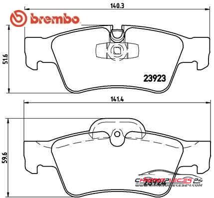 Achat de BREMBO P 50 064 Kit de plaquettes de frein, frein à disque pas chères