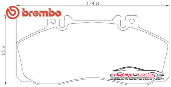 Achat de BREMBO P 50 065 Kit de plaquettes de frein, frein à disque pas chères