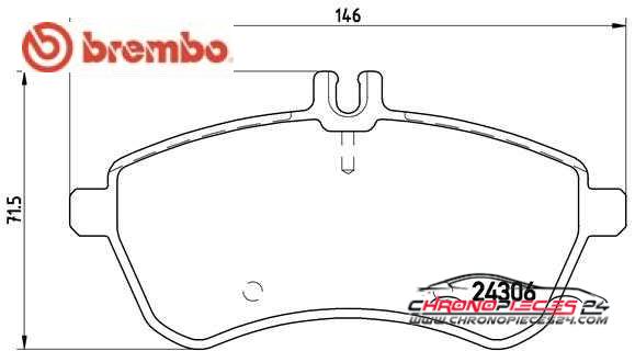 Achat de BREMBO P 50 067 Kit de plaquettes de frein, frein à disque pas chères