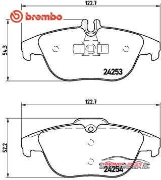 Achat de BREMBO P 50 068 Kit de plaquettes de frein, frein à disque pas chères