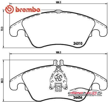 Achat de BREMBO P 50 069 Kit de plaquettes de frein, frein à disque pas chères