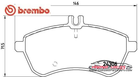 Achat de BREMBO P 50 070 Kit de plaquettes de frein, frein à disque pas chères