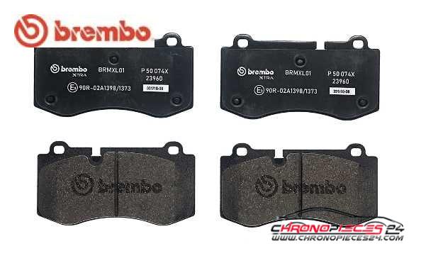 Achat de BREMBO P 50 074X Kit de plaquettes de frein, frein à disque pas chères