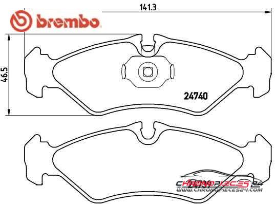 Achat de BREMBO P 50 081 Kit de plaquettes de frein, frein à disque pas chères