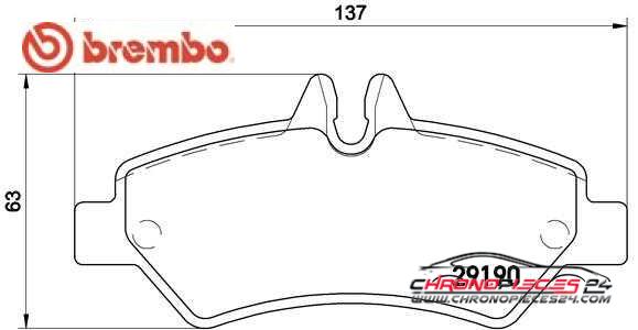 Achat de BREMBO P 50 084 Kit de plaquettes de frein, frein à disque pas chères