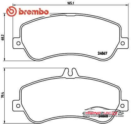 Achat de BREMBO P 50 086 Kit de plaquettes de frein, frein à disque pas chères