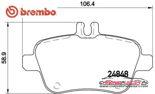 Achat de BREMBO P 50 091 Kit de plaquettes de frein, frein à disque pas chères