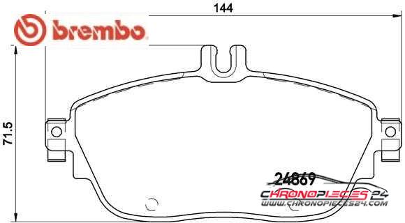 Achat de BREMBO P 50 093 Kit de plaquettes de frein, frein à disque pas chères