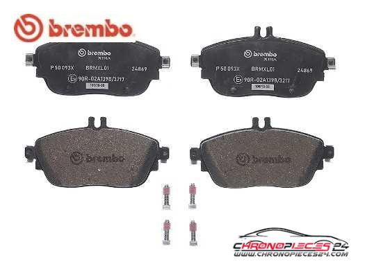 Achat de BREMBO P 50 093X Kit de plaquettes de frein, frein à disque pas chères