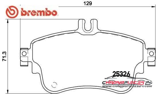 Achat de BREMBO P 50 094 Kit de plaquettes de frein, frein à disque pas chères