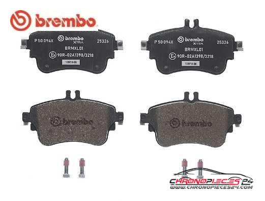 Achat de BREMBO P 50 094X Kit de plaquettes de frein, frein à disque pas chères