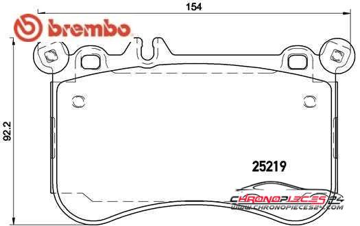 Achat de BREMBO P 50 097 Kit de plaquettes de frein, frein à disque pas chères