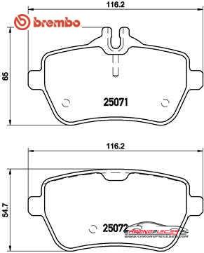 Achat de BREMBO P 50 103 Kit de plaquettes de frein, frein à disque pas chères