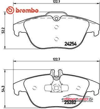 Achat de BREMBO P 50 104 Kit de plaquettes de frein, frein à disque pas chères