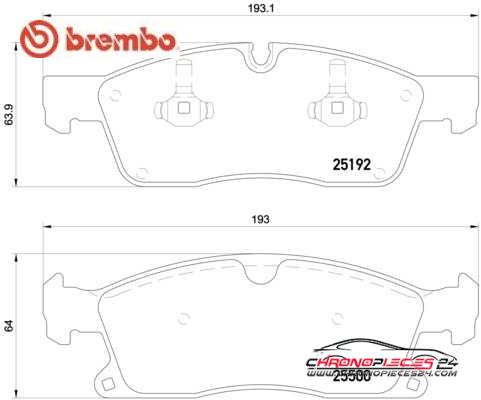 Achat de BREMBO P 50 109 Kit de plaquettes de frein, frein à disque pas chères