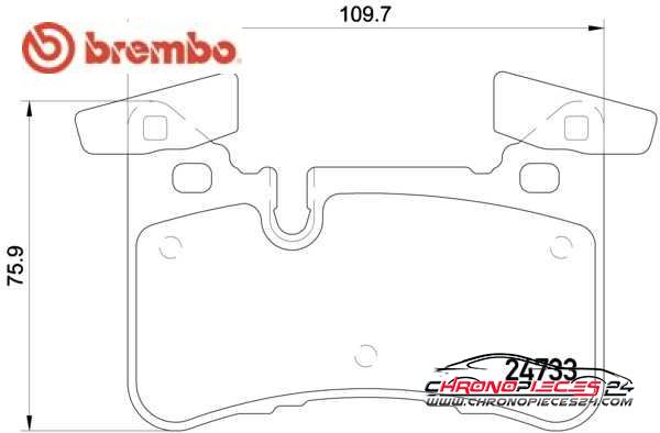 Achat de BREMBO P 50 110 Kit de plaquettes de frein, frein à disque pas chères