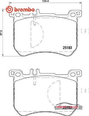 Achat de BREMBO P 50 111 Kit de plaquettes de frein, frein à disque pas chères