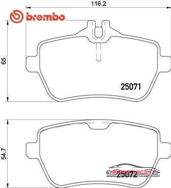 Achat de BREMBO P 50 117 Kit de plaquettes de frein, frein à disque pas chères