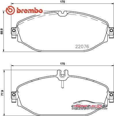 Achat de BREMBO P 50 124 Kit de plaquettes de frein, frein à disque pas chères