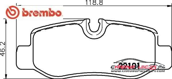 Achat de BREMBO P 50 126 Kit de plaquettes de frein, frein à disque pas chères