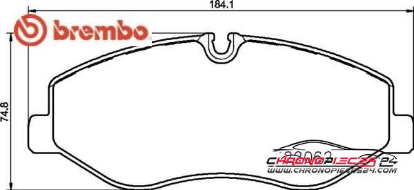 Achat de BREMBO P 50 129 Kit de plaquettes de frein, frein à disque pas chères