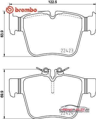 Achat de BREMBO P 50 133 Kit de plaquettes de frein, frein à disque pas chères