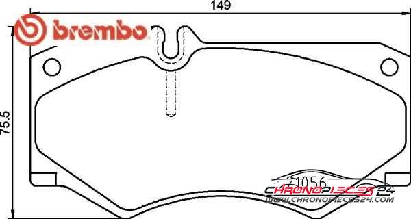 Achat de BREMBO P 50 134 Kit de plaquettes de frein, frein à disque pas chères