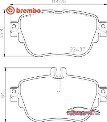 Achat de BREMBO P 50 136 Kit de plaquettes de frein, frein à disque pas chères