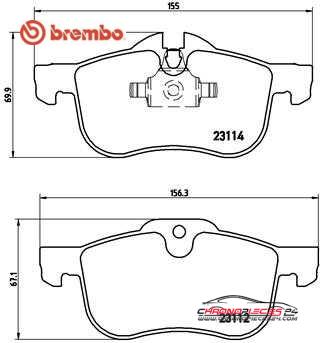 Achat de BREMBO P 52 017 Kit de plaquettes de frein, frein à disque pas chères