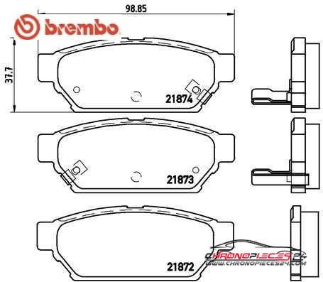 Achat de BREMBO P 54 016 Kit de plaquettes de frein, frein à disque pas chères