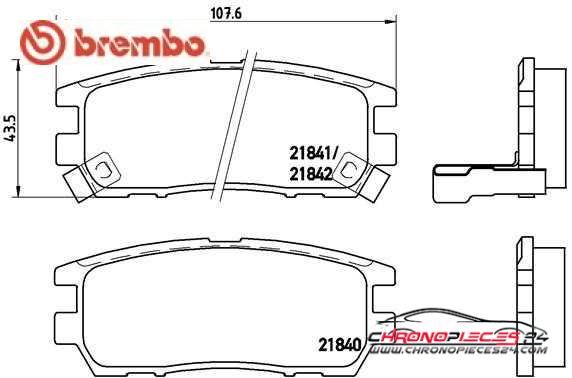 Achat de BREMBO P 54 018 Kit de plaquettes de frein, frein à disque pas chères