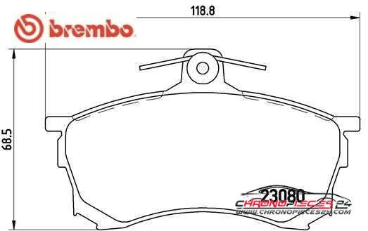 Achat de BREMBO P 54 021 Kit de plaquettes de frein, frein à disque pas chères