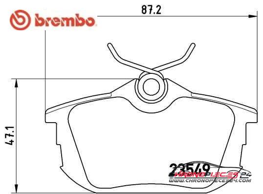 Achat de BREMBO P 54 023 Kit de plaquettes de frein, frein à disque pas chères