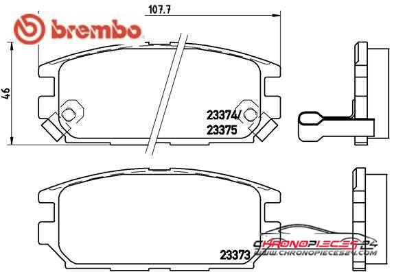 Achat de BREMBO P 54 025 Kit de plaquettes de frein, frein à disque pas chères