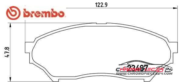 Achat de BREMBO P 54 028 Kit de plaquettes de frein, frein à disque pas chères