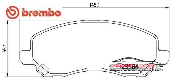 Achat de BREMBO P 54 030 Kit de plaquettes de frein, frein à disque pas chères