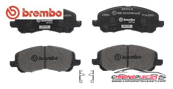 Achat de BREMBO P 54 030X Kit de plaquettes de frein, frein à disque pas chères